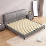 Modern Faux Leather Bed with Stylish Headboard – Chic Bedroom Furniture for Ultimate Comfort hlyj-3142