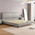 Modern Faux Leather Bed with Stylish Headboard – Chic Bedroom Furniture for Ultimate Comfort hlyj-3142