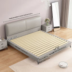 Modern Faux Leather Bed with Stylish Headboard – Chic Bedroom Furniture for Ultimate Comfort hlyj-3142