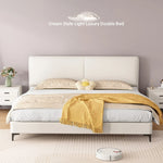 Modern Faux Leather Bed with Stylish Headboard – Chic Bedroom Furniture for Ultimate Comfort hlyj-3142