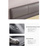 Modern Faux Leather Bed with Stylish Headboard – Chic Bedroom Furniture for Ultimate Comfort hlyj-3142