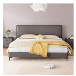 Modern Faux Leather Bed with Stylish Headboard – Chic Bedroom Furniture for Ultimate Comfort hlyj-3142