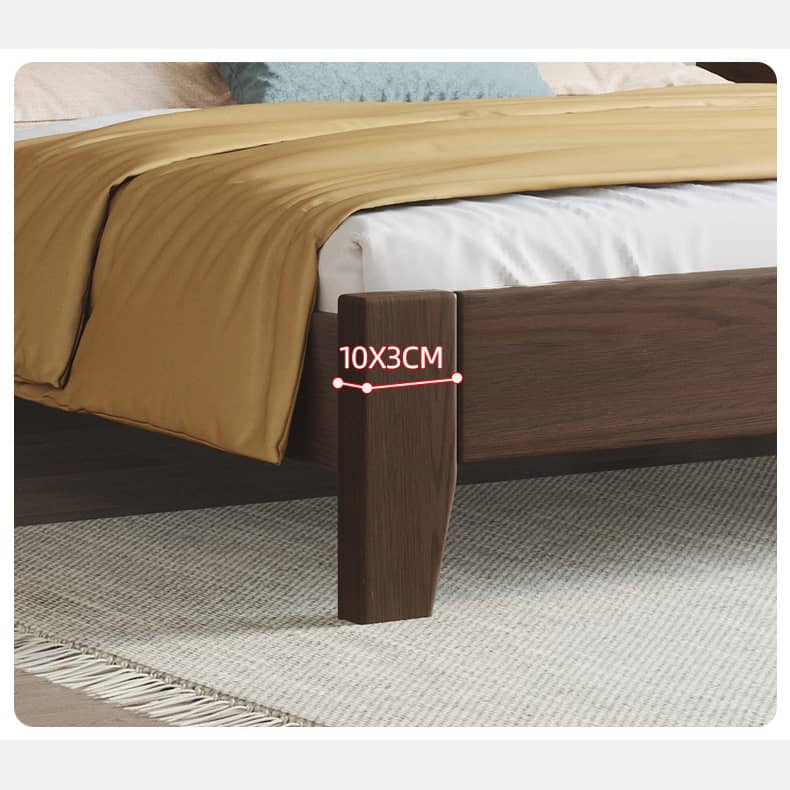 Sturdy and Versatile Pine-Brown Rubber Wood Bed Frame hmak-238