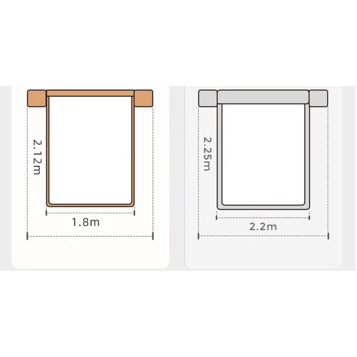 Stunning Bed Frame in Rich Brown Rubber Wood and Pine - Elegant Bedroom Upgrade hmak-242