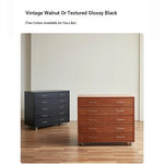 Modern Ash Wood Drawer Cabinet with Stainless Steel Handles – Sleek Storage Solution hmr-4763