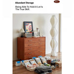 Modern Ash Wood Drawer Cabinet with Stainless Steel Handles – Sleek Storage Solution hmr-4763