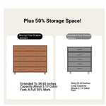Modern Ash Wood Drawer Cabinet with Stainless Steel Handles – Sleek Storage Solution hmr-4763