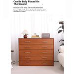 Modern Ash Wood Drawer Cabinet with Stainless Steel Handles – Sleek Storage Solution hmr-4763