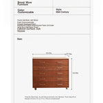 Modern Ash Wood Drawer Cabinet with Stainless Steel Handles – Sleek Storage Solution hmr-4763