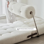 Luxury Convertible Lounge Chair with Soft Chenille Techno Fabric - Perfect for Relaxation and Sleep hmr-4767