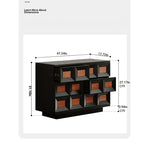 Stylish Ash Wood Cabinet with Geometric Design - Modern Storage Solution for Your Home hmr-4768