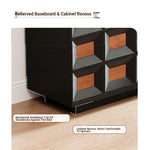 Stylish Ash Wood Cabinet with Geometric Design - Modern Storage Solution for Your Home hmr-4768