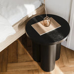 Modern Pine Coffee Table – Stylish Round Accent Table for Living Room & Bedroom hmr-4772