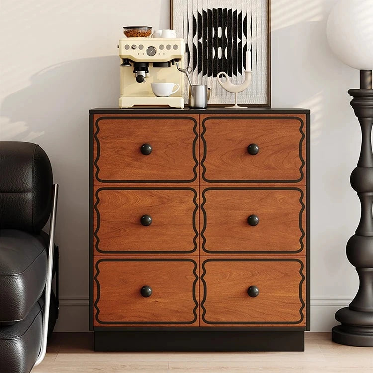 Elegant Ash Wood Cabinet with 8 Stylish Drawers for Modern Home Decor hmr-4773