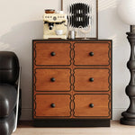 Elegant Ash Wood Cabinet with 8 Stylish Drawers for Modern Home Decor hmr-4773