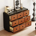 Elegant Ash Wood Cabinet with 8 Stylish Drawers for Modern Home Decor hmr-4773