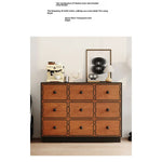 Elegant Ash Wood Cabinet with 8 Stylish Drawers for Modern Home Decor hmr-4773