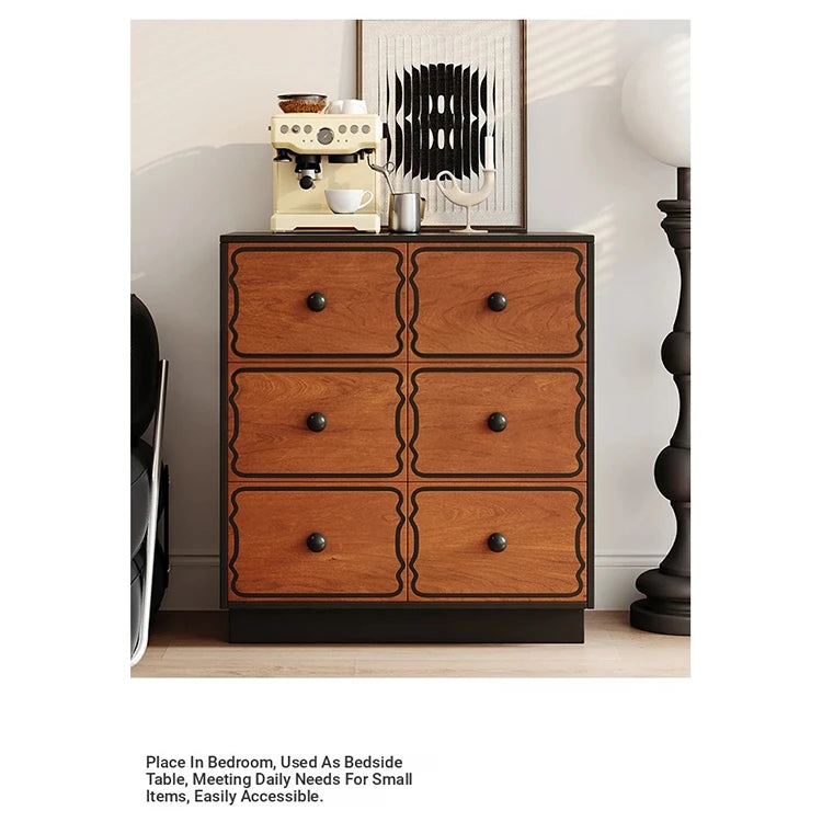 Elegant Ash Wood Cabinet with 8 Stylish Drawers for Modern Home Decor hmr-4773