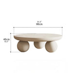 Stylish Ash Wood Coffee Table with Unique Round Base - Modern Design for Living Room Décor hmr-4776