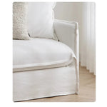 Cozy Cotton-Linen Armchair with Down Filling and Plush Cushion - Perfect for Modern Living Rooms hmr-4780