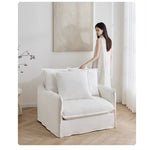 Cozy Cotton-Linen Armchair with Down Filling and Plush Cushion - Perfect for Modern Living Rooms hmr-4780