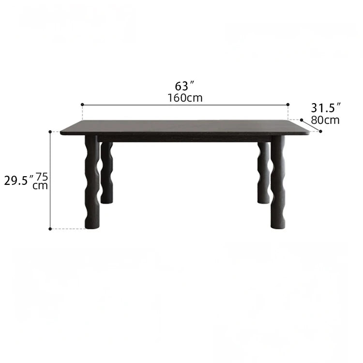 Stylish Ash Wood Dining Table with Unique Design – Perfect for Modern Interiors hmr-4781
