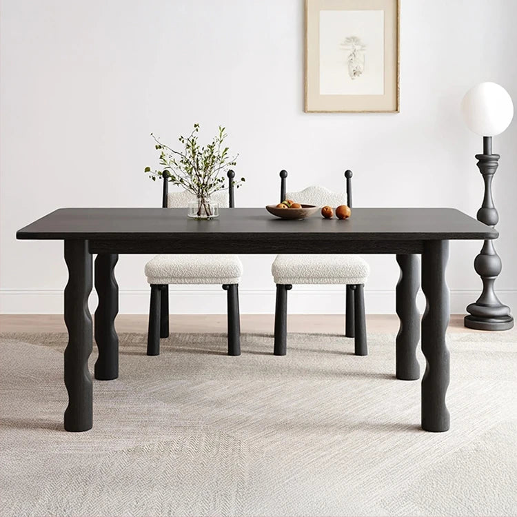 Stylish Ash Wood Dining Table with Unique Design – Perfect for Modern Interiors hmr-4781