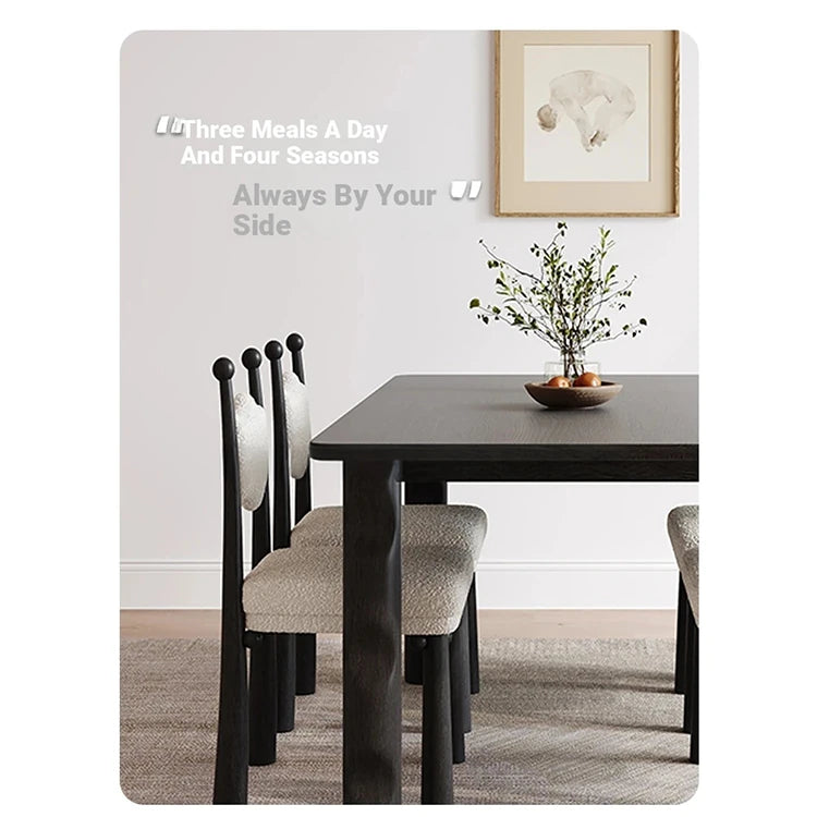 Stylish Ash Wood Dining Table with Unique Design – Perfect for Modern Interiors hmr-4781