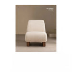 Comfortable Ash Wood and Stainless Steel Lounge Chair with Cotton-Linen Upholstery - Modern Design for Stylish Living Spaces hmr-4782