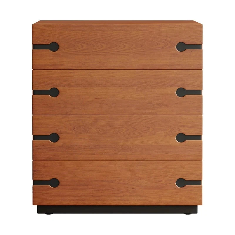 Stylish Ash Wood Cabinet with Sleek Design - 4 Drawer Dresser for Modern Living Spaces hmr-4783