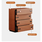 Stylish Ash Wood Cabinet with Sleek Design - 4 Drawer Dresser for Modern Living Spaces hmr-4783