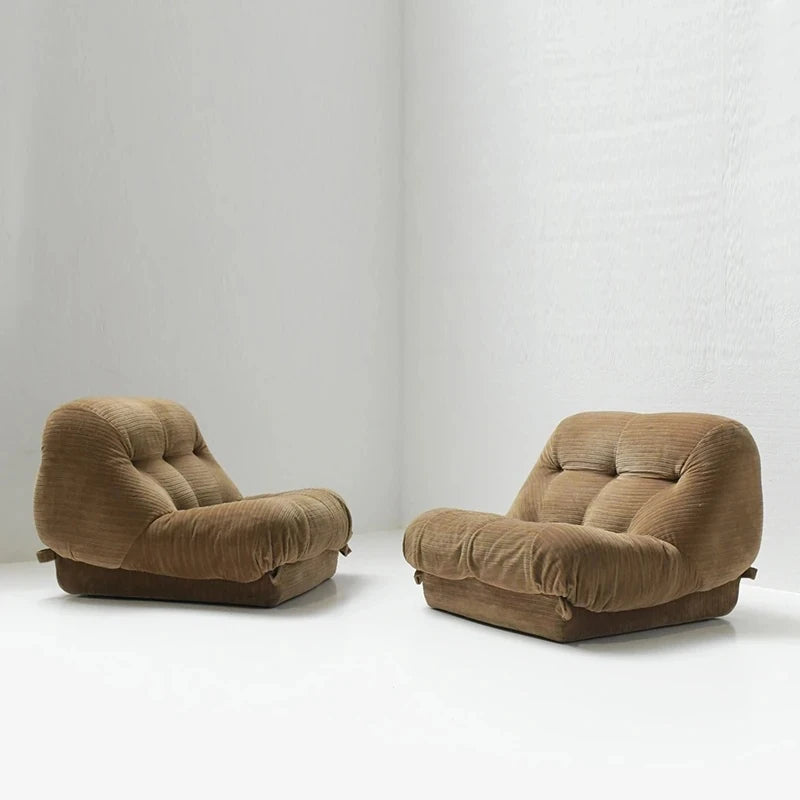 Luxury Corduroy Pine Lounge Chair Set – Stylish Comfort for Your Living Space hmr-4784