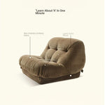 Luxury Corduroy Pine Lounge Chair Set – Stylish Comfort for Your Living Space hmr-4784