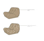 Luxury Corduroy Pine Lounge Chair Set – Stylish Comfort for Your Living Space hmr-4784