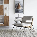 Stylish Oak and Cotton-Linen Accent Chair for Modern Living Spaces hmr-4785