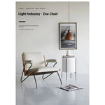 Stylish Oak and Cotton-Linen Accent Chair for Modern Living Spaces hmr-4785