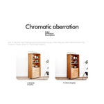 Elegant Ash Wood and Glass Cabinet with Stainless Steel Accents - Modern Home Storage Solution hmr-4800