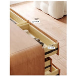 Contemporary Ash Wood Cabinet with Round Knobs - Stylish Storage Solution for Modern Interiors hmr-4806