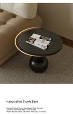 Stylish Ash Wood Coffee Table with Modern Design - Perfect for Living Room Décor hmr-4807