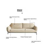 Stylish Techno Fabric Sofa with Pine Stainless Frame - Modern Comfort for Your Living Space hmr-4810