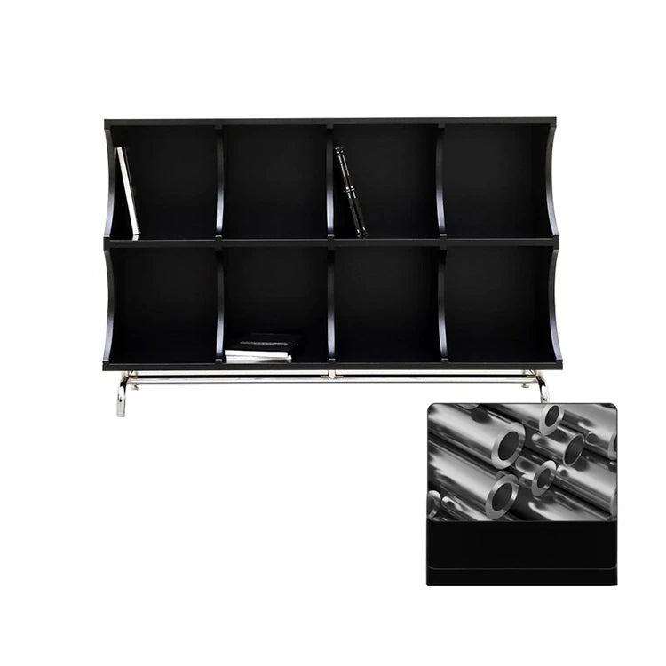 Modern Ash Wood & Stainless Steel Storage Rack - Stylish Organizing Solution for Home & Office hmr-4811