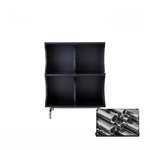 Modern Ash Wood & Stainless Steel Storage Rack - Stylish Organizing Solution for Home & Office hmr-4811