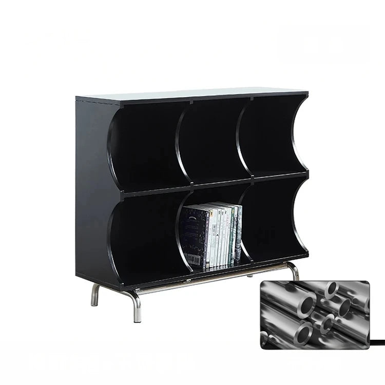 Modern Ash Wood & Stainless Steel Storage Rack - Stylish Organizing Solution for Home & Office hmr-4811