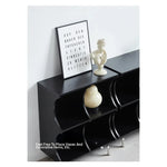 Modern Ash Wood & Stainless Steel Storage Rack - Stylish Organizing Solution for Home & Office hmr-4811
