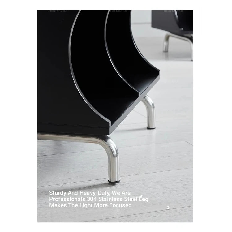 Modern Ash Wood & Stainless Steel Storage Rack - Stylish Organizing Solution for Home & Office hmr-4811