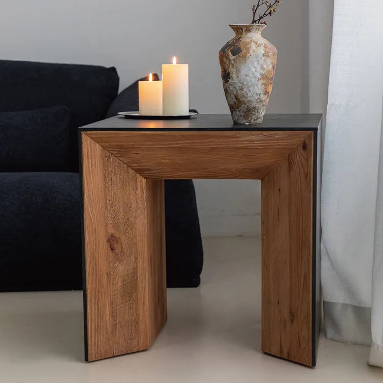 Modern Pine Wood Side Table - Sleek Design and Versatile Functionality hms-4049