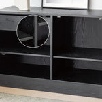 Modern Ash Wood Cabinet with Textured 3D Design - Stylish Storage Solution hms-4052