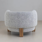 Elegant Chenille Pine Lounge Chair - Modern Comfort and Style for Your Space hms-4056