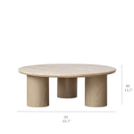 Modern Round Coffee Table with Sleek Ceramic Sintered Stone Top – Perfect for Contemporary Living Rooms hms-4058