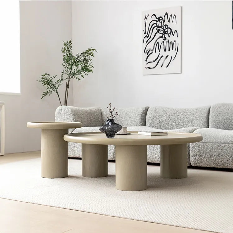 Modern Round Coffee Table with Sleek Ceramic Sintered Stone Top – Perfect for Contemporary Living Rooms hms-4058